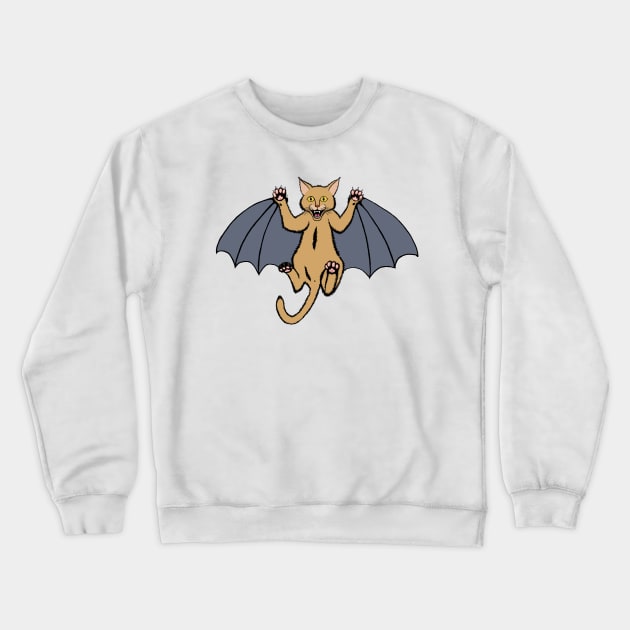 vampire cat Crewneck Sweatshirt by Bearserk